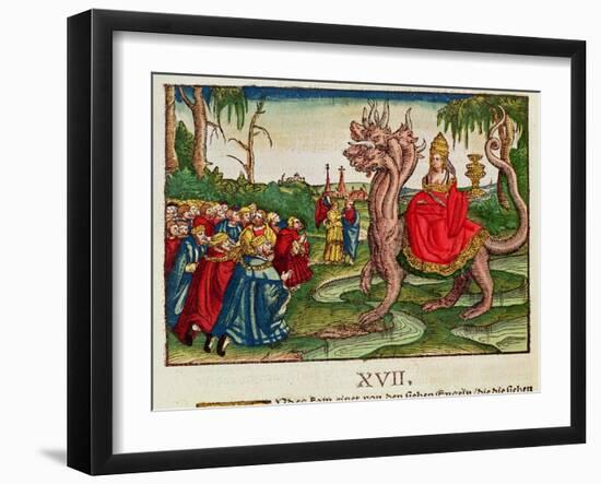 The Whore of Babylon, from the Luther Bible, c.1530-null-Framed Giclee Print