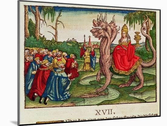 The Whore of Babylon, from the Luther Bible, c.1530-null-Mounted Giclee Print