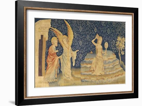 The Whore of Babylon, Number 64 from "The Apocalypse of Angers", 1373-87-Nicolas Bataille-Framed Giclee Print