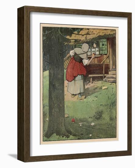 The Wicked Queen in Disguise Brings a Poisoned Apple to Snow White-Willy Planck-Framed Art Print