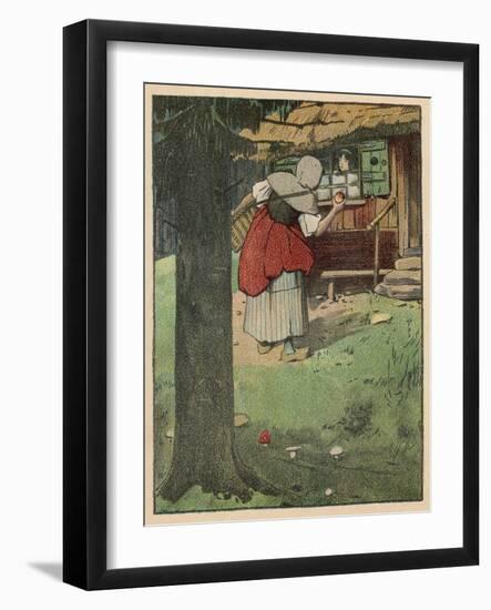 The Wicked Queen in Disguise Brings a Poisoned Apple to Snow White-Willy Planck-Framed Art Print