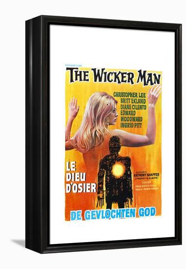 The Wicker Man, (aka Le Dieu D'osier), Belgian poster, 1973-null-Framed Stretched Canvas