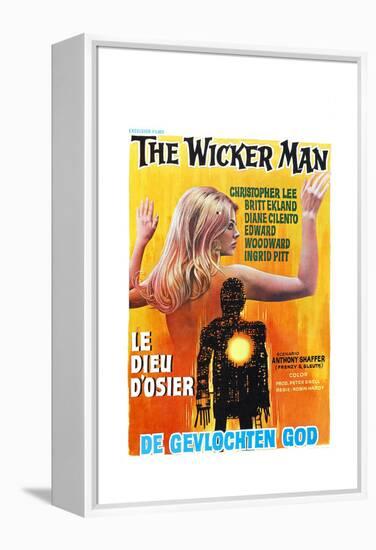 The Wicker Man, (aka Le Dieu D'osier), Belgian poster, 1973-null-Framed Stretched Canvas