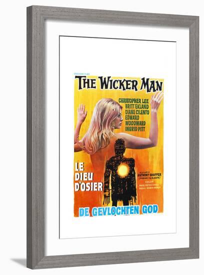 The Wicker Man, (aka Le Dieu D'osier), Belgian poster, 1973-null-Framed Art Print