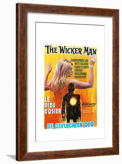 The Wicker Man, (aka Le Dieu D'osier), Belgian poster, 1973-null-Framed Art Print