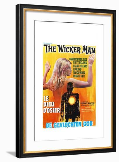 The Wicker Man, (aka Le Dieu D'osier), Belgian poster, 1973-null-Framed Art Print