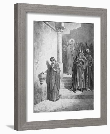 The Widow's Mite, Engraved by L. Dumont, C.1868-Gustave Doré-Framed Giclee Print