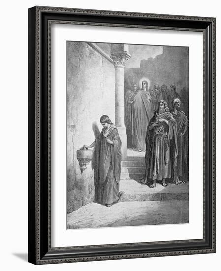 The Widow's Mite, Engraved by L. Dumont, C.1868-Gustave Doré-Framed Giclee Print