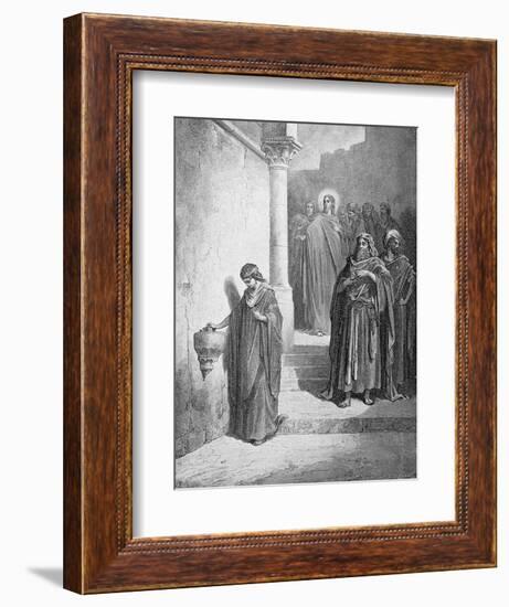 The Widow's Mite, Engraved by L. Dumont, C.1868-Gustave Doré-Framed Giclee Print