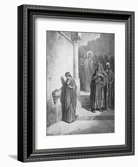 The Widow's Mite, Engraved by L. Dumont, C.1868-Gustave Doré-Framed Giclee Print