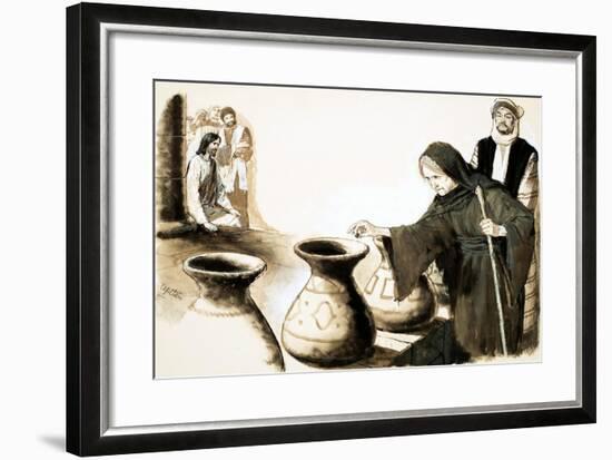 The Widow's Mite-Clive Uptton-Framed Giclee Print