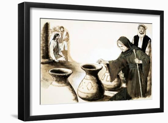 The Widow's Mite-Clive Uptton-Framed Giclee Print