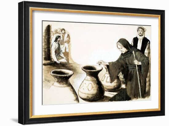 The Widow's Mite-Clive Uptton-Framed Giclee Print