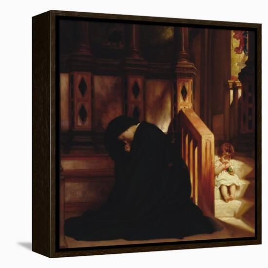 The Widow's Prayer, c.1864/65-Frederick Leighton-Framed Premier Image Canvas