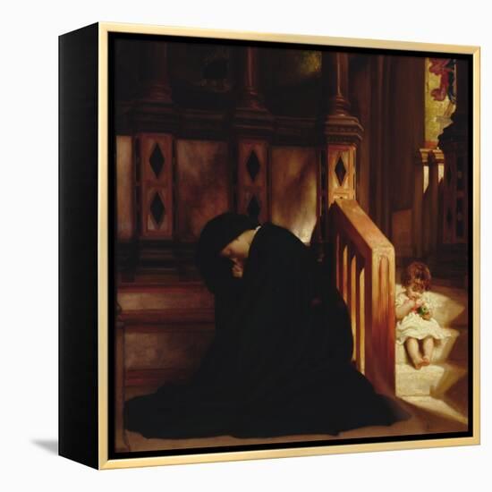 The Widow's Prayer, c.1864/65-Frederick Leighton-Framed Premier Image Canvas