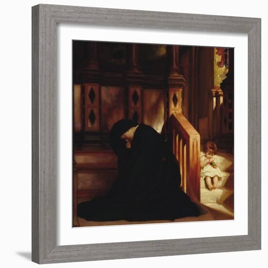 The Widow's Prayer, c.1864/65-Frederick Leighton-Framed Giclee Print