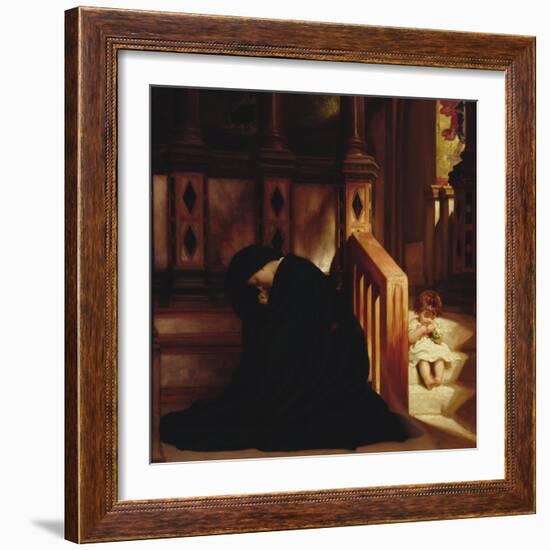 The Widow's Prayer, c.1864/65-Frederick Leighton-Framed Giclee Print