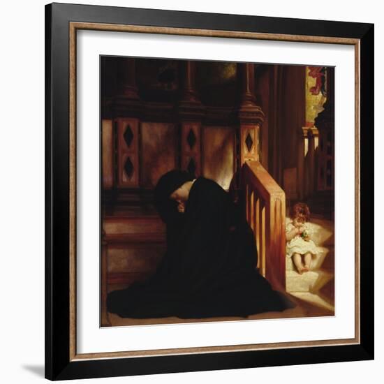 The Widow's Prayer, c.1864/65-Frederick Leighton-Framed Giclee Print