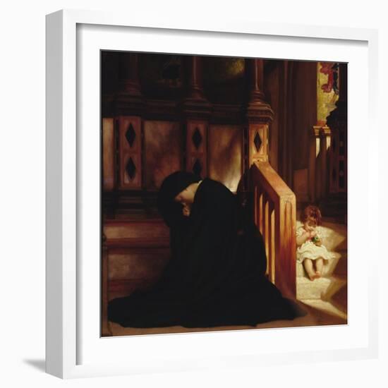 The Widow's Prayer, c.1864/65-Frederick Leighton-Framed Giclee Print