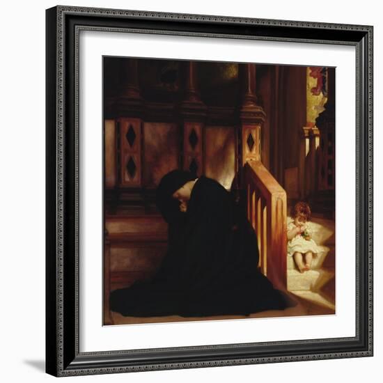 The Widow's Prayer, c.1864/65-Frederick Leighton-Framed Giclee Print