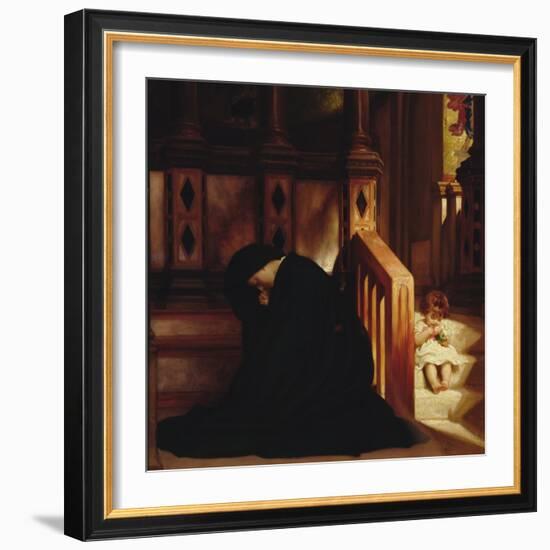 The Widow's Prayer, c.1864/65-Frederick Leighton-Framed Giclee Print