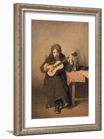 The Widowed Guitar Player, 1865-Vasili Grigorevich Perov-Framed Giclee Print