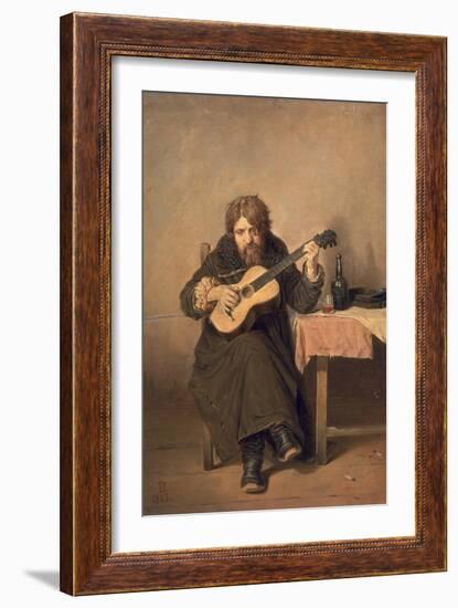 The Widowed Guitar Player, 1865-Vasili Grigorevich Perov-Framed Giclee Print