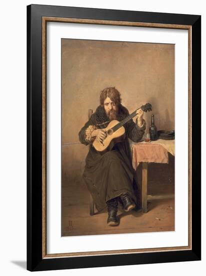 The Widowed Guitar Player, 1865-Vasili Grigorevich Perov-Framed Giclee Print