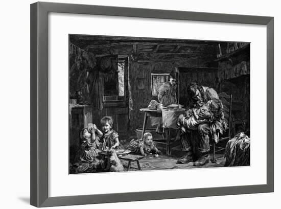 The Widower, 1882-John Bagnold Burgess-Framed Giclee Print