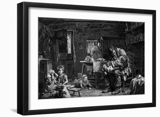 The Widower, 1882-John Bagnold Burgess-Framed Giclee Print