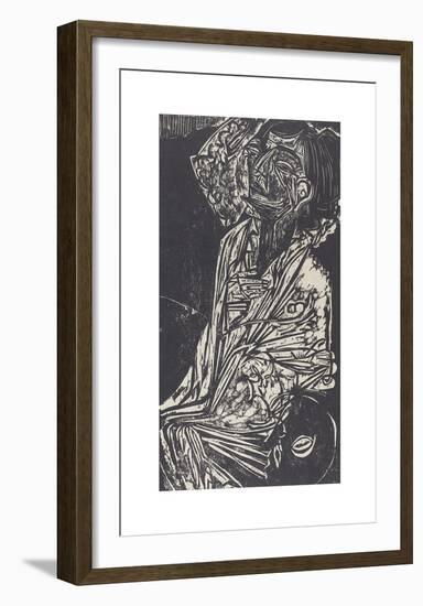 The Wife of Professor Goldstein-Ernst Ludwig Kirchner-Framed Premium Giclee Print