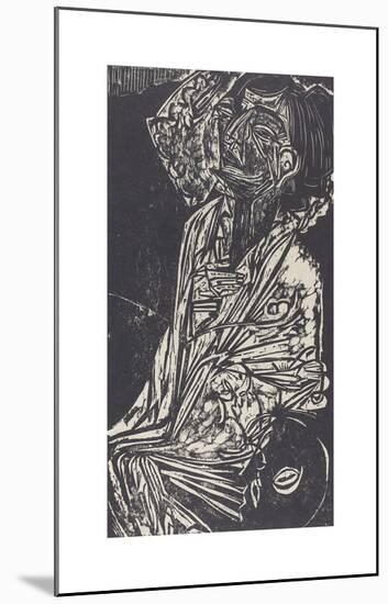 The Wife of Professor Goldstein-Ernst Ludwig Kirchner-Mounted Premium Giclee Print