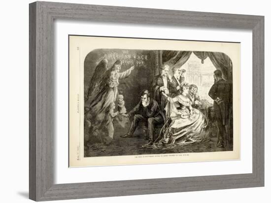 The Wife of the Period - Suffer No Little Children to Come Unto Me, 1869-Thomas Nast-Framed Giclee Print