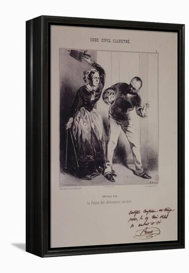 The Wife Shall Obey Her Husband-Henry Monnier-Framed Premier Image Canvas