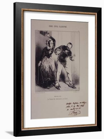 The Wife Shall Obey Her Husband-Henry Monnier-Framed Giclee Print