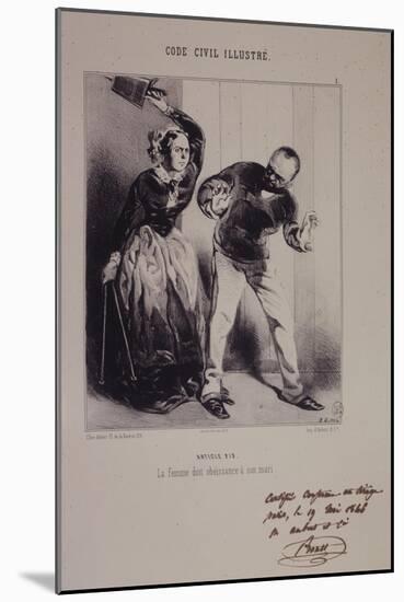 The Wife Shall Obey Her Husband-Henry Monnier-Mounted Giclee Print