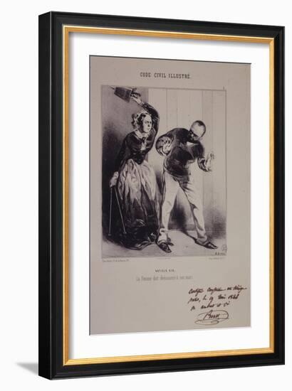 The Wife Shall Obey Her Husband-Henry Monnier-Framed Giclee Print