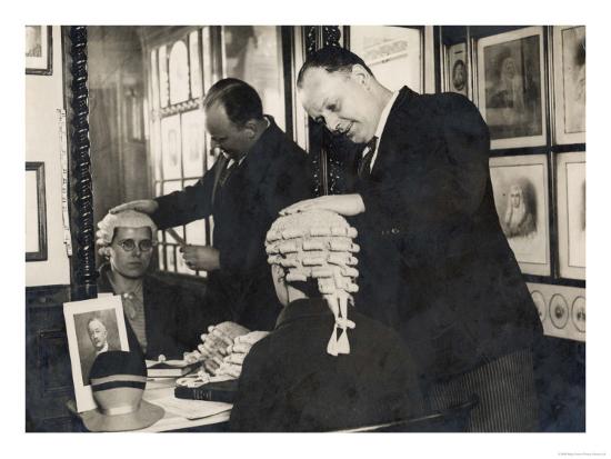 The Wigmakers Firm Messrs Ede And Ravenscroft Prepare A Wig To Fit A Woman Barrister Giclee Print Art Com The Wigmakers Firm Messrs Ede And Ravenscroft Prepare A Wig To Fit A Woman Barrister Giclee Print Art Com