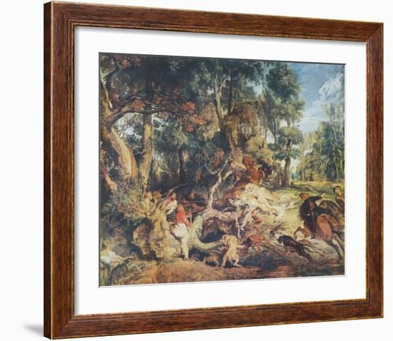 The Wild Boar Hunt-Peter Paul Rubens-Framed Collectable Print