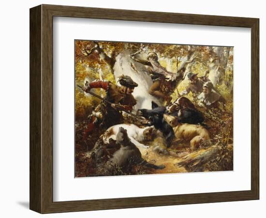 The Wild Boar Hunt-Ferdinand Wagner-Framed Giclee Print