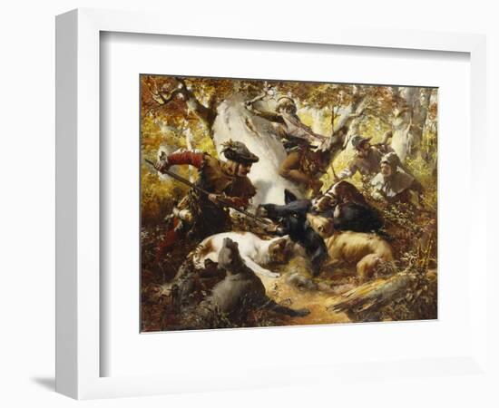 The Wild Boar Hunt-Ferdinand Wagner-Framed Giclee Print