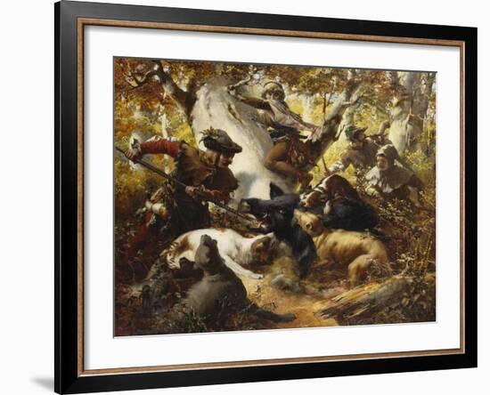 The Wild Boar Hunt-Ferdinand Wagner-Framed Giclee Print