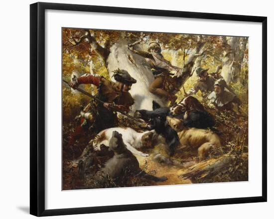 The Wild Boar Hunt-Ferdinand Wagner-Framed Giclee Print