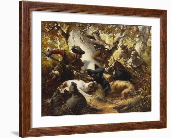 The Wild Boar Hunt-Ferdinand Wagner-Framed Giclee Print