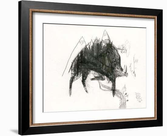 The Wild Boar, the River and the Two Mountains.-Leonardo Flores-Framed Giclee Print