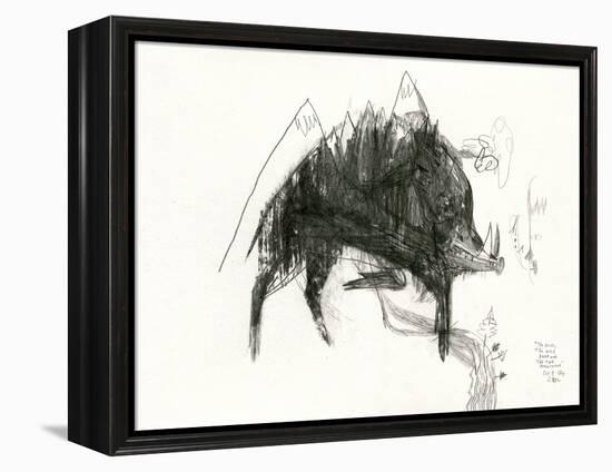 The Wild Boar, the River and the Two Mountains.-Leonardo Flores-Framed Premier Image Canvas