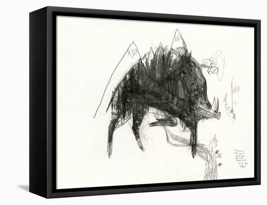 The Wild Boar, the River and the Two Mountains.-Leonardo Flores-Framed Premier Image Canvas