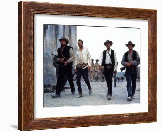 The Wild Bunch, Ben Johnson, Warren Oates, William Holden, Ernest Borgnine, 1969-null-Framed Photo