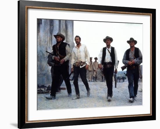 The Wild Bunch, Ben Johnson, Warren Oates, William Holden, Ernest Borgnine, 1969-null-Framed Photo