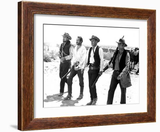 The Wild Bunch, Ben Johnson, Warren Oates, William Holden, Ernest Borgnine, 1969-null-Framed Photo